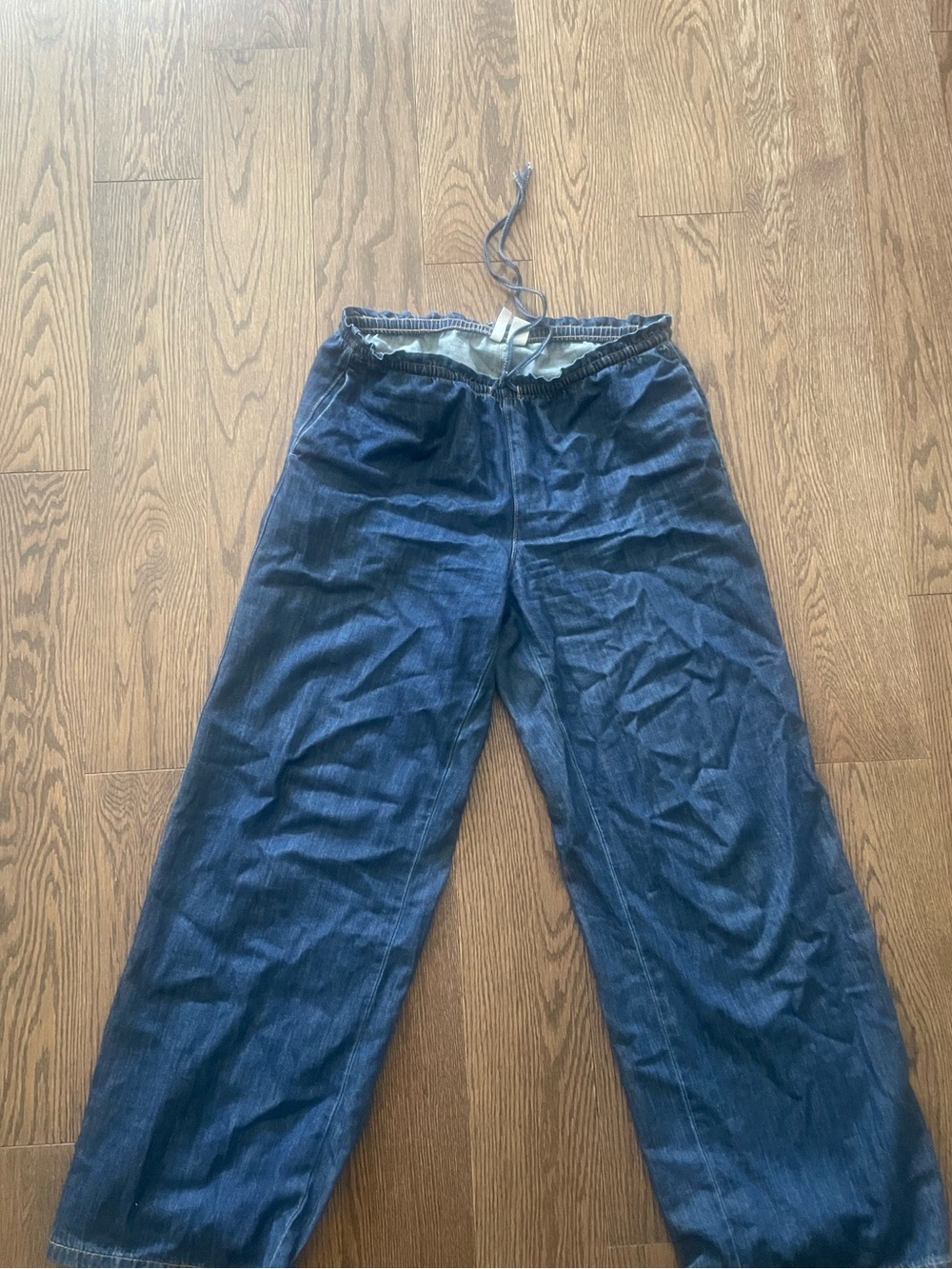 H&M women’s Dark Blue Drawstring jeans
